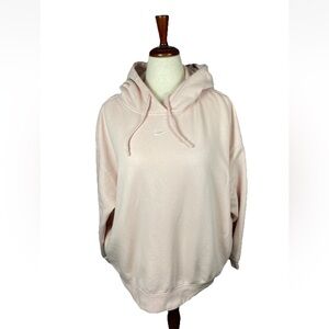 Nike Phoenix Fleece Center Swoosh Hoodie Womens Large Pink Oversized DJ7668